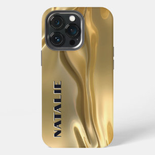 Moderne Glam Goud Folie Monogram iPhone 13 Pro Hoesje