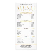 Moderne Glam Goud Spa Schoonheidssalon Menu Prijsl (Voorkant)