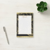 Moderne Glam Goud & Zwarte Tropische Botanische Bl Post-it® Notes (Kantoor)