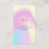 Moderne Glam Iridescent Nails Application Guide Visitekaartje (Achterkant)