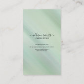 Moderne Glam Iridescent Sparkle Candle Care Busin Visitekaartje (Achterkant)