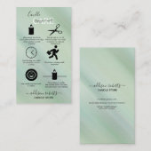 Moderne Glam Iridescent Sparkle Candle Care Busin Visitekaartje (Voorkant / Achterkant)