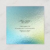 Moderne glam Iridescent Sparkle Jewelry Care Vierkante Visitekaartje (Achterkant)