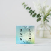 Moderne glam Iridescent Sparkle Jewelry Care Vierkante Visitekaartje (Staand voorkant)