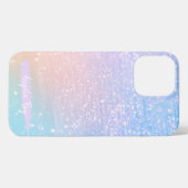 Moderne Glam Pastel Glitter iPhone Case iPhone Hoesje (Achterkant horizontaal)
