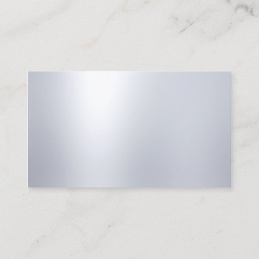 Moderne Glam Plain Elegant Hand Script Silver Kijk Visitekaartje (Achterkant)
