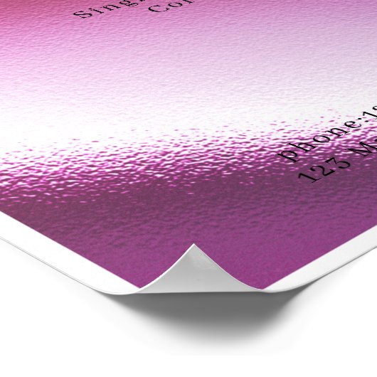 Moderne Glam Prijslijst Poster (Hoek)