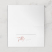 Moderne Glam Roos Gold Wedding Folded Place Card Plaatskaartje (Buitenkant ongevouwen)