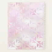 Moderne Glam Roze Zilver Personaliseer Naam Planne Planner (Achterkant)