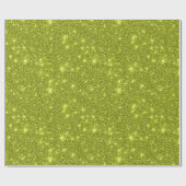 Moderne Glam Shimmer Sparkle Geel Groen Glitter Cadeaupapier (Vlak)