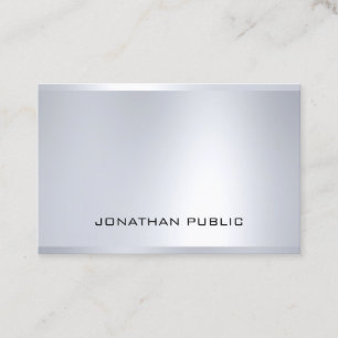 Moderne Glam Silver Graceful Professional Top Visitekaartje