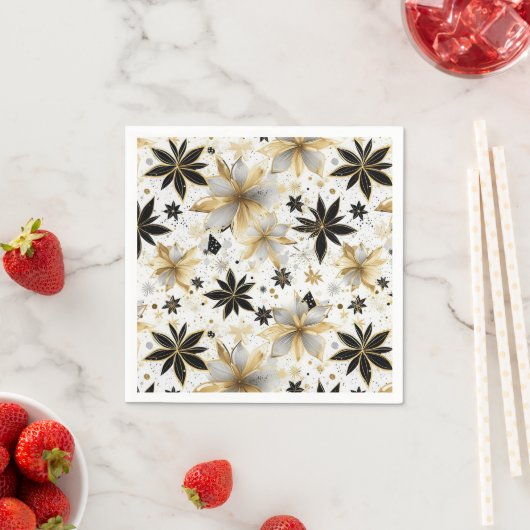 Moderne Glam Starburst Bloemen Servet (Insitu)