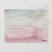 Moderne Glam Waterverf Goud Elke Dank Je Briefkaart (Achterkant)