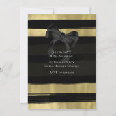 Moderne Glam Zwart Boog Goud Verf Streek Sweet 16 Kaart (Achterkant)