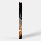 Moderne Glam Zwart en Goud Naam en Foto Case-Mate iPhone Case (Achterkant / Rechts)