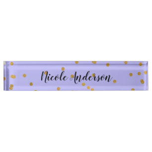 Moderne Glam Zwart & Goud Kwast Streep Stijlvol Naambordje
