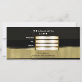 Moderne Glam Zwart & Goud Schilderij Cadeaubon (Achterkant)