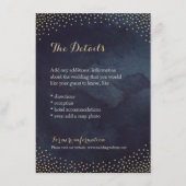 Moderne glamnacht faux gouden glitter detail kaart (Voorkant)