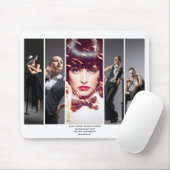 Moderne Glamor Retro Style Portfolio Photo Collage Muismat (Met muis)