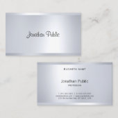 Moderne Glamor Silver-look elegant, glad Visitekaartje (Voorkant / Achterkant)