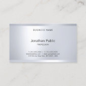 Moderne Glamor Silver-look elegant, glad Visitekaartje (Achterkant)