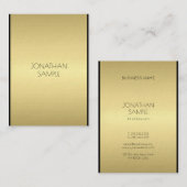 Moderne Glamour Elegant Zwart Goud Elite Esthetisc Visitekaartje (Voorkant / Achterkant)