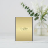 Moderne Glamour Elegant Zwart Goud Elite Esthetisc Visitekaartje (Staand voorkant)
