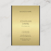 Moderne Glamour Elegant Zwart Goud Elite Esthetisc Visitekaartje (Achterkant)