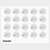 Moderne Glamour Glitter Classic Round Sticker (Vel)
