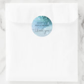 Moderne Glamour Glitter Classic Round Sticker (Tas)