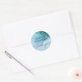 Moderne Glamour Glitter Classic Round Sticker (Envelop)