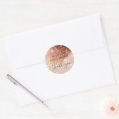 Moderne Glamour Glitter Classic Round Sticker (Envelop)