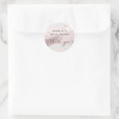 Moderne Glamour Glitter Classic Round Sticker (Tas)