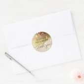 Moderne Glamour Glitter Classic Round Sticker (Envelop)