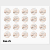 Moderne Glamour Glitter Classic Round Sticker (Vel)