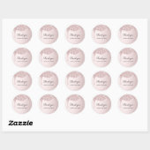 Moderne Glamour Glitter Classic Round Sticker (Vel)
