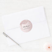Moderne Glamour Glitter Classic Round Sticker (Envelop)