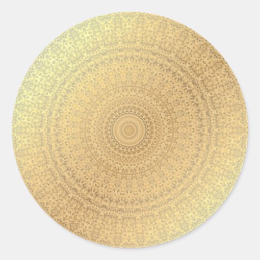 Moderne Glamour Gold Pattern Blank Sjabloon Elegan Ronde Sticker (Voorkant)