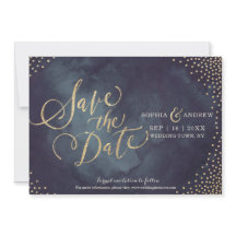Moderne glamour gouden glitters kalligrafie save t