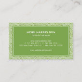 Moderne Glamour Realtor, Onroerend goed Groen Visitekaartje (Achterkant)