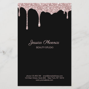 Moderne glamour Rood-Zwarte Glitters Flyer