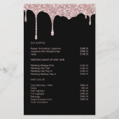 Moderne glamour Rood-Zwarte Glitters Flyer (Achterkant)