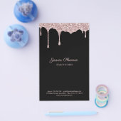 Moderne glamour Rood-Zwarte Glitters Flyer (Enkel)