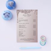 Moderne glamour Rose gouden glittersinkt Flyer (Enkel)