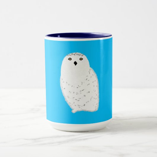 Moderne glamour sneeuwuil mok (Midden)