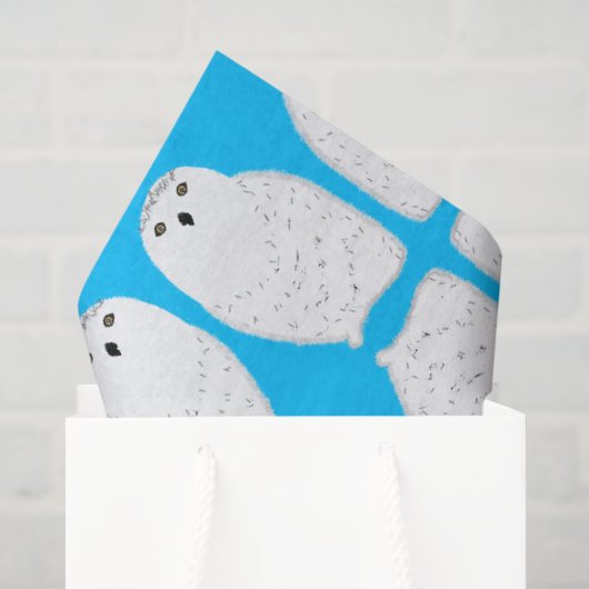 Moderne glamour sneeuwuil tissuepapier (Cadeauzakje)