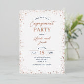 Moderne Glamour Verlovingsfeest Folie Uitnodiging (Staand Voorkant)