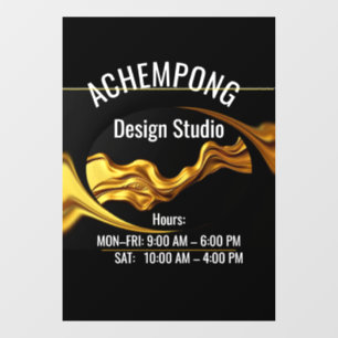 Moderne Glamour Winkelpui: Achempong Mode Uren Raamsticker