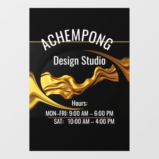 Moderne Glamour Winkelpui: Achempong Mode Uren Raamsticker (Vel)