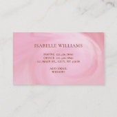 Moderne Glamoureus Gold Glitter drukt roze diamant Visitekaartje (Achterkant)